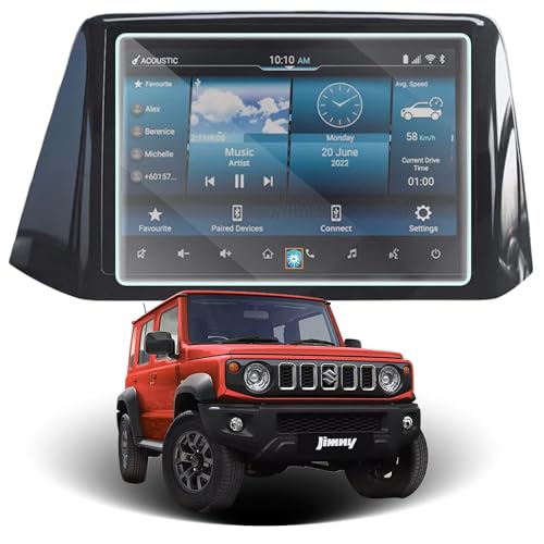 Image of Car Screen Protector for Maruti Suzuki Jimny |2023 - Running| - 9 Inch, Anti-Scratch, Easy Installation, Clear Touchscreen Guard, Infotainment System Protection (Not a Tempered Glass)
