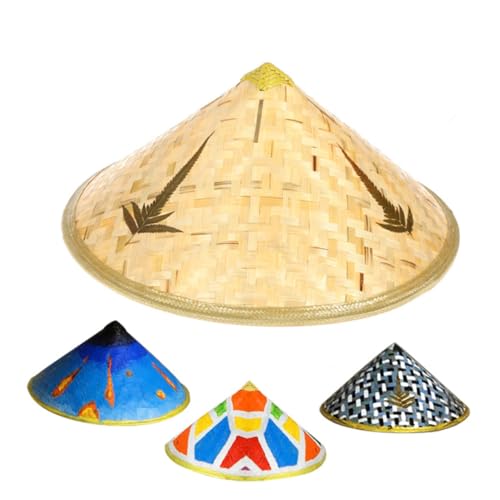 Chinese Rice Hat Traditional Conical for Kids for DIY Art Gardening and Parties