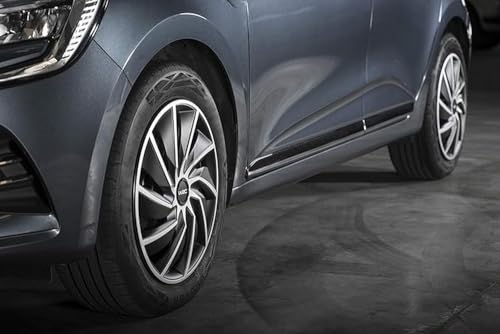 WRC 007598 4 Radkappen 15 Zoll, Radzierblende Turbo Bicolor Grau und Schwarz