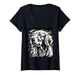 Photo Gallery donna golden retriever dog opera d arte ritratto animale maglietta con collo a v Photo Gallery donna golden retriever dog opera d arte ritratto animale maglietta con collo a v