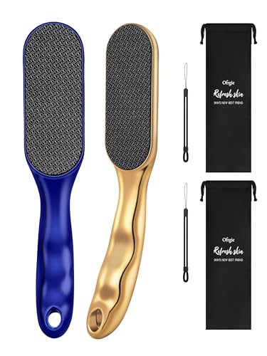 Ofrgie Beyond The Cream Veins Grain Foot File, Nano Glass Foot File, Hard Skin Callus Remover, Professional Pedicure Tool, Anti-Slip Handle Rope & Storage Bag, Ideal Gift for Beauty & Fitness Lovers, Golden