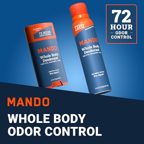 Desodorante Mando Two-Piece System 2.6 oz y Spray 3.6 oz miniatura 2