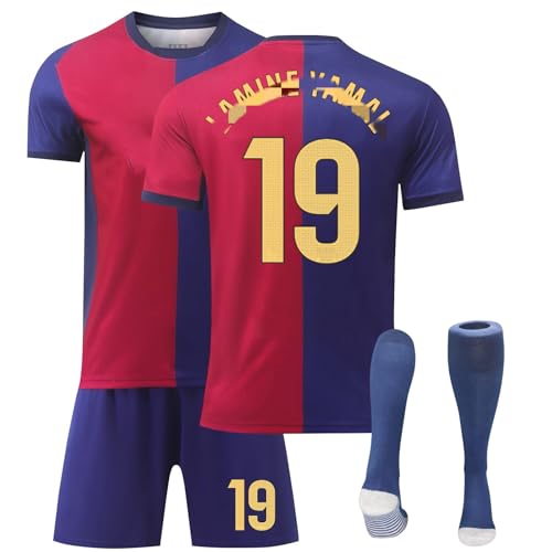 XYYYHTL 24/25 Maglia Da Calcio Per Bambino Adulti N.19/10/9 Set Completo Da Calcio Maglietta Pantaloncini Calzini Maglietta Allenamento Football Completino