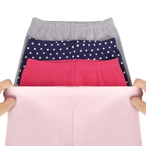 GLASH Kids Baby and Toddler Girls Pants, 4 Pack 2T-6Y Cotton Leggings for Girls2