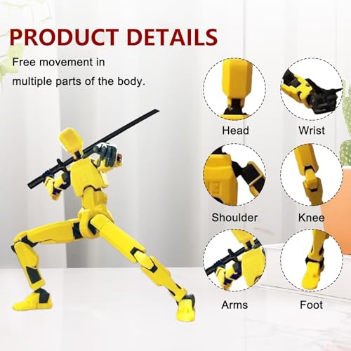 Image of RAMONI 4Pcs Action Figure Toys, T13 Action Figures, Portable & Easy to Use, Robot Toy, 3D Printed Toys with 28 Accessories