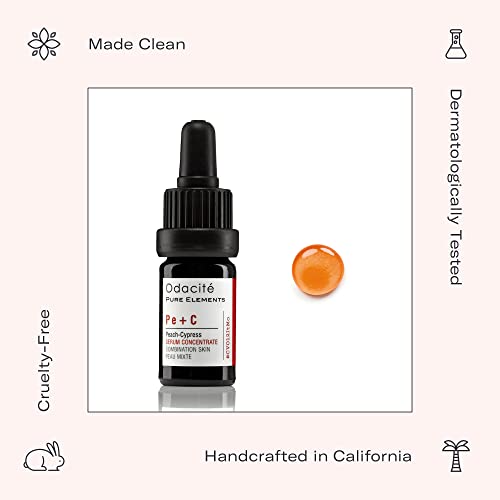 Odacité Acne Serum Concentrate For Face, Pore Cleanser Facial Oil For Combination Skin With Peach & Cypress - Purifying Anti-Aging Facial Serum For Balanced-Looking Complexion - 0.17 Fl. Oz #TOP5