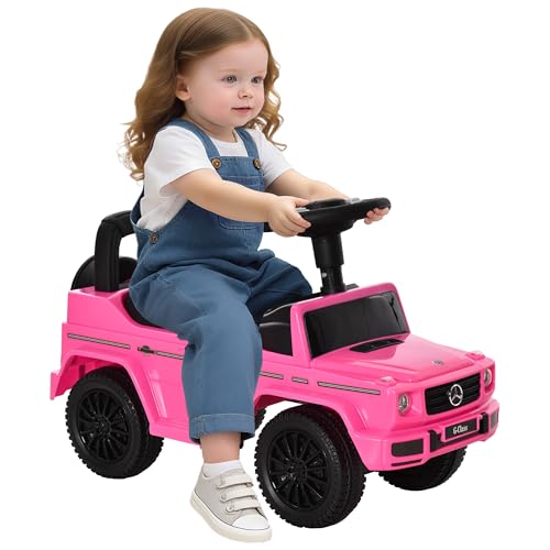 HOMCOM 3 in 1 Kids Ride On Car G350 Licensed Foot To Floor Slider Toddler Push Along NO POWER Pink 12-36 months