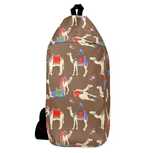 Sac à dos à bandoulière égyptien multicolore pour homme et femme 16cm