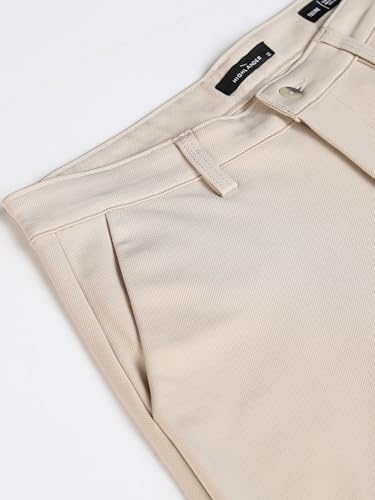 Image of Highlander Men's Slim Fit Formal Trousers | Ankle Length | Smart Chinos for Men | Comfortable Fabric for Daily Work & Formal Occasions