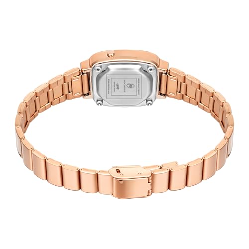 Image of Shocknshop Digital Square Small Dial LED Ladies Stainless Steel Strap Watch for Women and Girls -WCH385