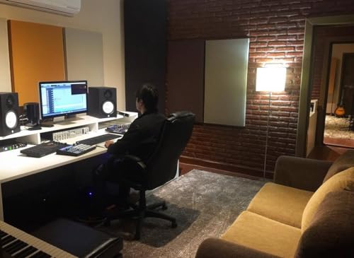 Painel de tratamento acústico, lã de rocha, 124x64x5cm, alta densidade (Vinho)