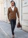 Runcati Mens Cardigan Sweater Casual Cable Knitted V Neck Button Down Winter Sweaters Brown
