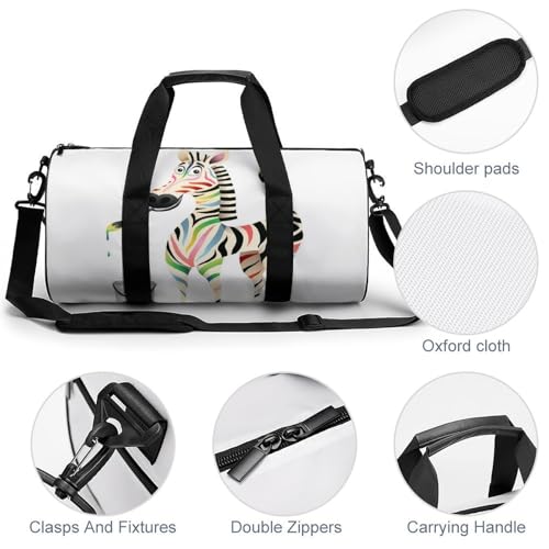 Sac de gym cheval peint duffel bag de voyage et camping 45cm - 5