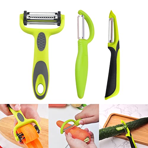 3Pcs Vegetable Peelers For Kitchen，Betterjonny Multifunctional Stainless Steel Vegetable Peeler And Good Grip Peeler Perfect For Peeling For Vegetables And Fruits Kitchen Gadgets #TOP27