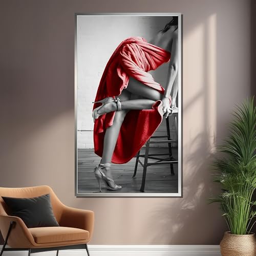 Tableau nu minimaliste Couverture rouge déco moderne chambre