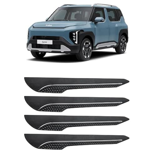 Image of AOSIS-Car Bumper Protector /Bumper Guard for Kia Syros with Single Chrome Stripe (4-Pcs)