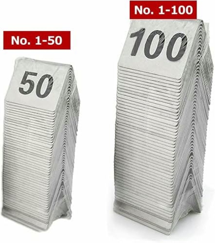 Numéro de table de restaurant en acier inoxydable 1-50 double face - 3