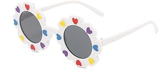 Round Flower Kids Sunglasses Outdoor UV400 Protective Glasses Boys Girls Matte Color Sunflower Sunglasses