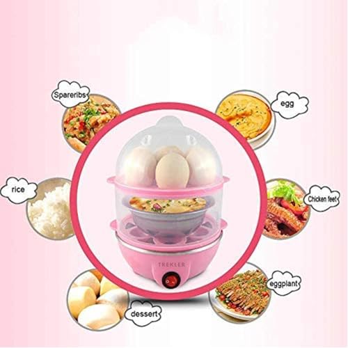 TREKLER Multi-Function Electric 2 Layer Egg Boiler Cooker &Steamer, Double Layer Egg Boiler Electric Automatic off 14 Egg Poacher for Steaming,... - Image 5