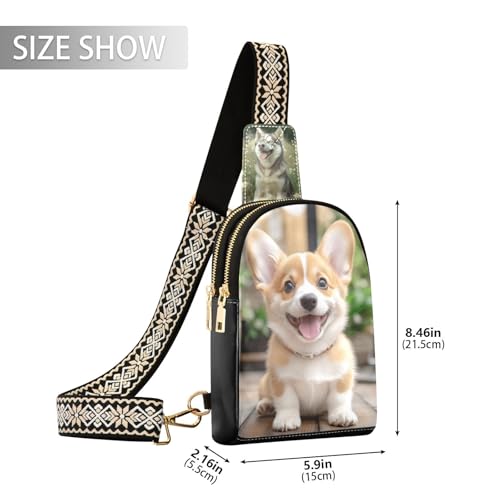 Personalized Photo Crossbody Handbag Purse Men Custom Leather Shoulder Bag Chest Bag Sling Bags Gift for Him Dad Husband2