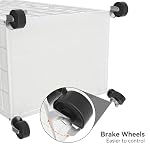 WOWLIVE Rolling Laundry Basket, Metal Wire Frame Laundry Hamper with Wheels - Image 7