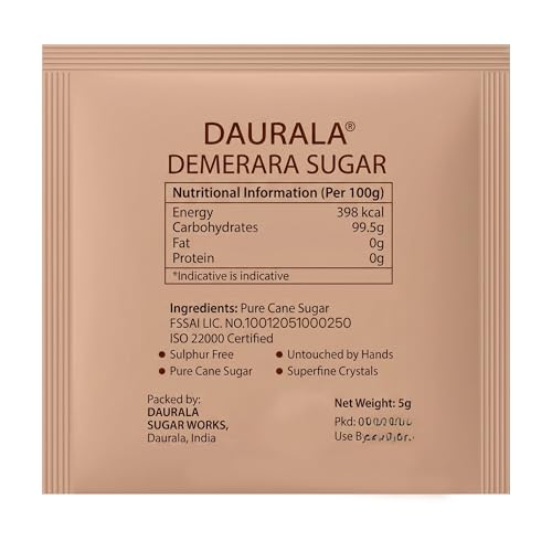 Image of Daurala Sugar Sachet Brown 5gm (200 units) (1 kg pack)