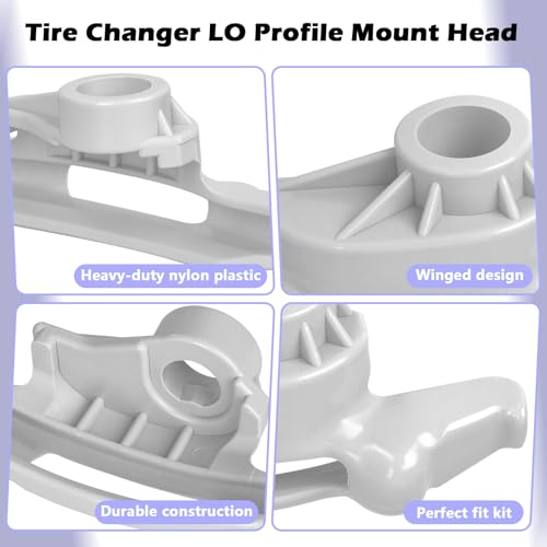 Image of 3 Pack TC184432 Tire Changer Low Profile Mount Head Compatible with Coats Tire Machine Duck Head Replaces TC184432 8184432 8184426 Nylon Mount /Demount Head Kit