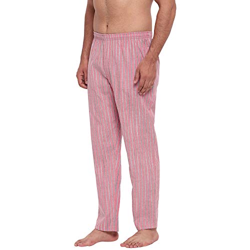 Image of FTX Men's Striped Woven Polycotton Track Pants - Pink