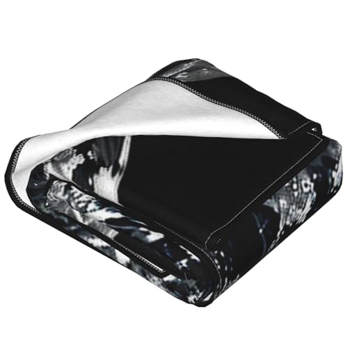 Couverture lune en micro polaire 152x203 cm ultra douce pour lit et canapé