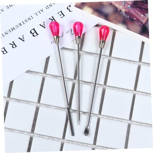 2 piezas de palitos acrílicos para mezcla y manicura miniatura 6