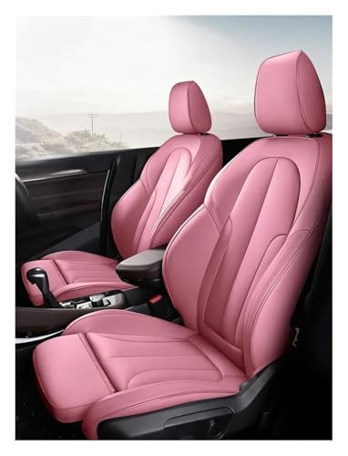 Housse de siège voiture en cuir personnalisée rose auto avant pour BMW X2 F39 E84