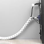 COOYA Cable Management Sleeve Cord Organizer Concealer pour TV/Informatique/Bureau, 60 Outils de pouce & Accueil Amélioration Cable Sleeve Cover Cord Hider Management Wire Protecteur pour Tidy Desk