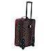 Rockland Fashion Softside Upright Luggage Set, Expandable,Lightweight,Telescopic Handle,Wheel, Pink Leopard, 2-Piece (14/19)