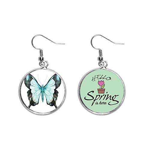 Pendientes de mariposa azul para lucir en terrazas y eventos de primavera