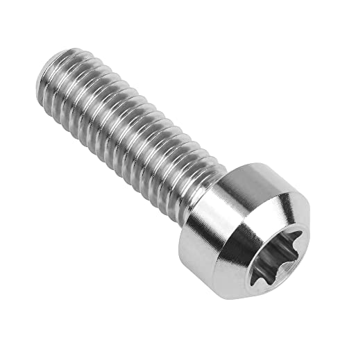 Image of Titanium Torx Square Head M6 x 10 15 20 25 30 35 40 45 50 60 65 70 80mm Screw Pack of 5 (Normal Titanium, M6x20mm)