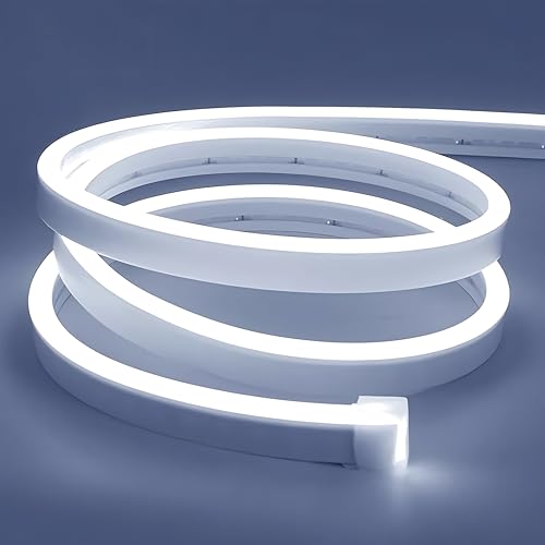 Image of HEADLY 5-Metre White Neon Light Strip with 600 LEDs and 12V Adapter - Ideal for Wall Decorations,Parties Celebrations,Bars and Custom Neon Displays (Pack of 1)