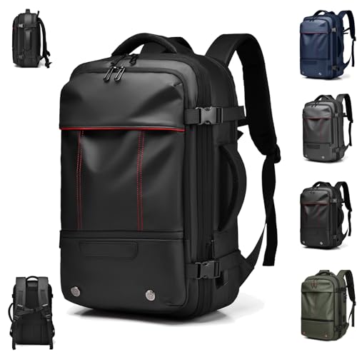 Ekon Vacuum Backpack, Ekon One Vacuum Back Pack Travel, 60l Large-Capacity Expandable, Expandable Bacpacks (Black,No airbag)