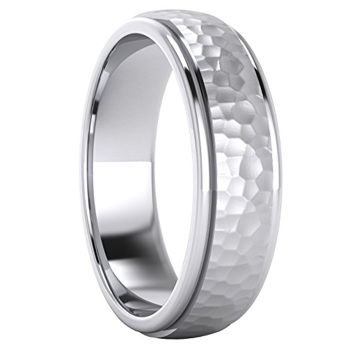 Hammered Unisex Wedding Band