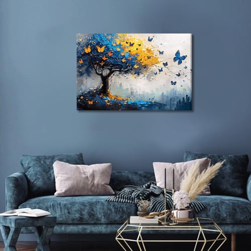 EEYNAQQ Tree of Life Wall Art 16x24 Inch Butterfly Picture Canvas Painting by EEYNAQQ - Used condition - Image 3