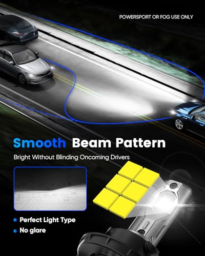 Image of NOVSIGHT H13 /9008 Bulbs Upgraded, 400% Brightness H13 Fog Bulbs, Quick Installation 9008, Pack of 2