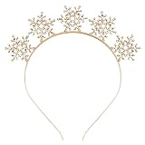 GLBCC Christmas Headbands for Women Snowflake Hairband Snowflake Tiara Hair Hoop Headpiece Accessories Holiday Party Favors Gifts