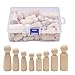 Dtaeye Bambole Legno Peg 50 Pezzi Bambola Piolo di Legno Bamboline in Legno Grezzo Bambola di Legno non Finita Personaggi in Legno Fai da Te Bambole di Legno Peg Doll per Pittura e Decorazione