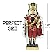 Clever Creations King Arthur 14 Inch Traditional Wooden Nutcracker, Festive Christmas Décor for Shelves and Tables