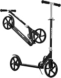 Kick Scooter for Kids Ages 3+, 4.6 lbs Ultra-Lightweight Scooter with 5” LED RGB Lighted Wheels, One-Click Detachable Design, Height-Adjustable Handlebars, Anti-Slip Deck for Boys & Girls, Black