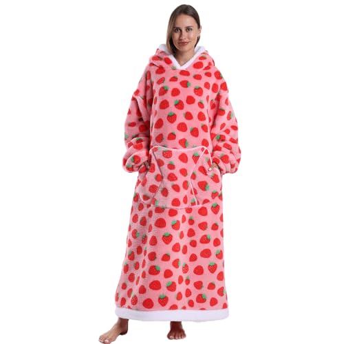 Gegeryozer Ultra Weiche Hoodie Decke mit Ärmeln Warme Flanell...