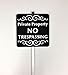 Private Property NO TRESPASSING Yard Sign Pre-Attached to a 2 Ft Stake. Don't Let Unwanted Solicitors Get to Your Door.
