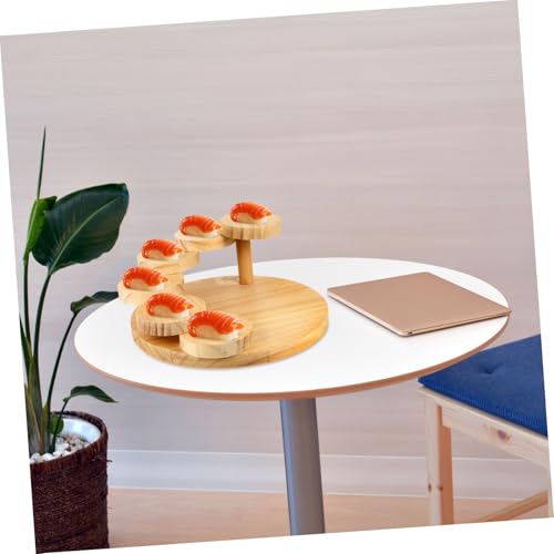 Plato rotatorio creativo para sushi con diseño escalonado miniatura 6
