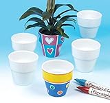 blumentopf porzellan Topfgröße: 70 mm Baker Ross Mini-Blumentöpfe aus Porzellan(6 Stück)