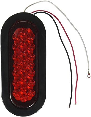 AMBOTHER 2X 6'' LED Trailer Lights Oval Lights, Turn Signal and Parking Light Kit, Trailer Tail Brake Side Marker Lights for Car Truck 12V Red (Pack of 2)