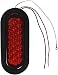 AMBOTHER 2x 6'' LED Trailer Lights Oval Lights, Turn Signal and Parking Light Kit, Trailer Tail Brake Side Marker Lights for Car Truck 12V Red (Pack of 2)